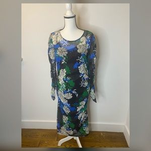 INC Women’s Painterly Flower Print Dress size XL